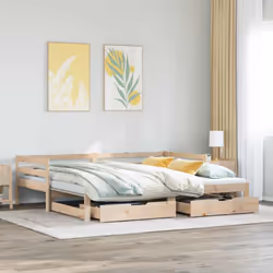 Questo letto da giorno 2 in 1 con il letto estraibile, che funge sia da divano che da letto, è un'aggiunta pratica e accattiv ...