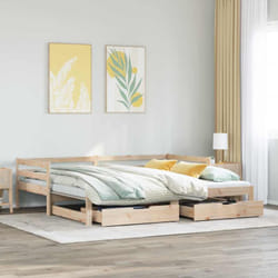 Divano Letto Estraibile con Cassetti senza Materasso 80x200 cm Vidaxl 235815
