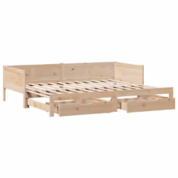 vidaXL Divano Letto Estraibile con Cassetti senza Materasso 80x200 cm - Vista aggiuntiva 3