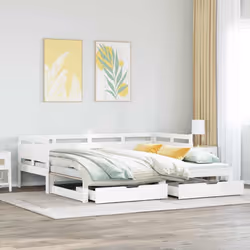 VidaXL 3302234 divano Divano letto Bianco - Vista aggiuntiva 2