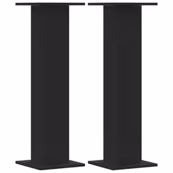 vidaXL Supporti Altoparlanti 2 pz Neri 30x30x95cm in Legno Multistrato - Vista aggiuntiva 2