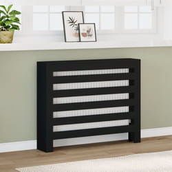 Copertura Termosifone Nera 104x20x82 cm Legno Multistrato Vidaxl 651493
