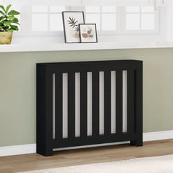 Copertura Termosifone Nera 104x20x82 cm Legno Multistrato Vidaxl 698325