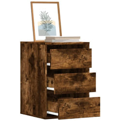 Cassettiera Angolare Rovere Fumo 40x41x58cm Legno Multistrato Vidaxl