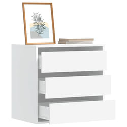 vidaXL Cassettiera Bianca 60x41x58 cm in Legno Multistrato