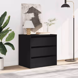 vidaXL Cassettiera Angolare Nera 60x41x58 cm in Legno Multistrato - Vista aggiuntiva 3