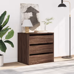 vidaXL Cassettiera Angolo Rovere Marrone 60x41x58cm Legno Multistrato - Vista aggiuntiva 3