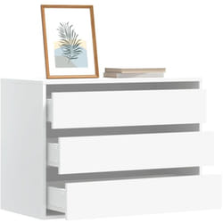 Vidaxl - Cassettiera Bianca 80x41x58 cm in Legno Multistrato