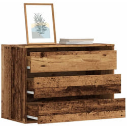 Cassettiera Angolare Legno Antico 80x41x58 cm Legno Multistrato Vidaxl 775409