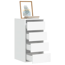 vidaXL Cassettiera Bianca 40x41x76 cm in Legno Multistrato