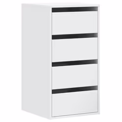 vidaXL Cassettiera Bianca 40x41x76 cm in Legno Multistrato - Vista aggiuntiva 2