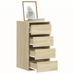 vidaXL Cassettiera Angolare Rovere Sonoma 40x41x76cm Legno Multistrato