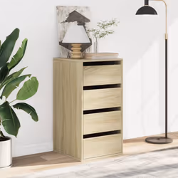 vidaXL Cassettiera Angolare Rovere Sonoma 40x41x76cm Legno Multistrato - Vista aggiuntiva 3