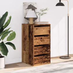 vidaXL Cassettiera Angolare Legno Antico 40x41x76 cm Legno Multistrato - Vista aggiuntiva 3