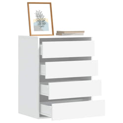 vidaXL Cassettiera Bianca 60x41x76 cm in Legno Multistrato