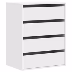 vidaXL Cassettiera Bianca 60x41x76 cm in Legno Multistrato - Vista aggiuntiva 2