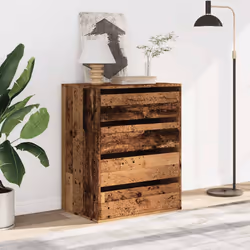 vidaXL Cassettiera Angolare Legno Antico 60x41x76 cm Legno Multistrato - Vista aggiuntiva 3