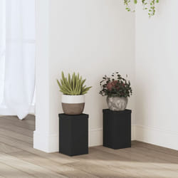 Supporti per Piante 2 pz Neri 10x10x18 cm Legno Multistrato Vidaxl 775940
