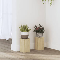Supporti per Piante 2 pz Rovere 10x10x18 cm in Multistrato Vidaxl 816177
