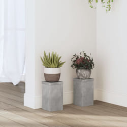 Supporti per Piante 2 pz Grigio 10x10x18 cm Legno Multistrato Vidaxl 167702