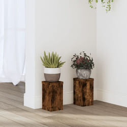 Supporti per Piante 2 pz Rovere 10x10x18 cm Legno Multistrato Vidaxl 189104
