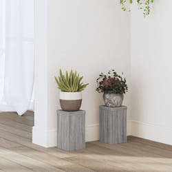 Supporti per Piante 2 pz Grigio 10x10x18 cm in Multistrato Vidaxl 905902