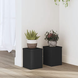 Vidaxl - Supporti per Piante 2 pz Neri 15x15x20 cm Legno Multistrato 681779
