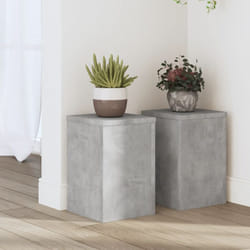 Vidaxl - Supporti per Piante 2 pz Grigio 20x20x30 cm Legno Multistrato 480518