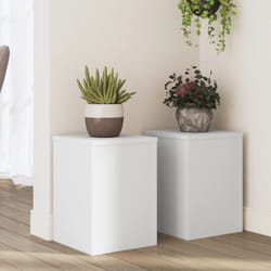 Vidaxl - Supporti per Piante 2 pz Bianchi 25x25x35 cm Legno Multistrato 455423