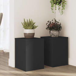 vidaXL Supporti per Piante 2 pz Neri 25x25x35 cm Legno Multistrato