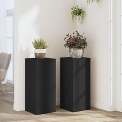 Supporti per Piante 2 pz Neri 30x30x70 cm Legno Multistrato Vidaxl 820503