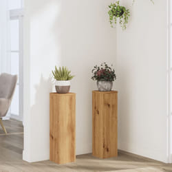 vidaXL Supporti per Piante 2 pz Rovere 17x17x60 cm in Multistrato