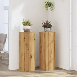 Vidaxl - Supporti per Piante 2 pz Rovere 25x25x80 cm in Multistrato