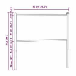 VidaXL 4007792 testiera e pedana Marrone, Quercia - Vista aggiuntiva 7