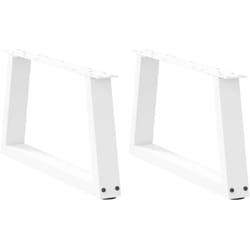 Gambe per Tavolo Pranzo a v 2 pz Bianco 70x(30-31,3)cm Acciaio Vidaxl 501993