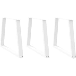 Gambe per Tavolo Pranzo a v 3 pz Bianco 70x(72-73,3)cm Acciaio Vidaxl 424422