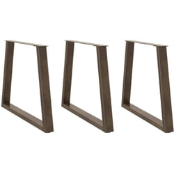 Gambe per Tavolo Pranzo a v 3pz Naturale 80x(72-73,3)cm Acciaio Vidaxl 478975