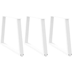 Gambe per Tavolo Pranzo a v 3 pz Bianco 90x(72-73,3)cm Acciaio Vidaxl 493027