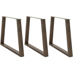 Gambe per Tavolo Pranzo a v 3pz Naturale 90x(72-73,3)cm Acciaio Vidaxl 798473