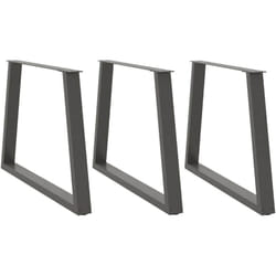 Gambe Tavolo Pranzo a v 3 pz Antracite 100x(72-73,3)cm Acciaio Vidaxl 270647