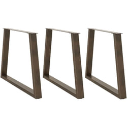 Gambe Tavolo Pranzo a v 3 pz Naturale 100x(72-73,3)cm Acciaio Vidaxl 884709