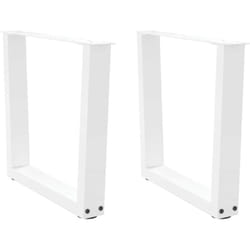 Gambe per Tavolo Pranzo a v 2 pz Bianco 50x(42-43,3)cm Acciaio Vidaxl 719127