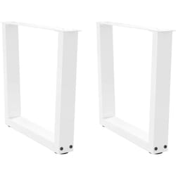 Gambe per Tavolo Pranzo a v 2 pz Bianco 60x(42-43,3)cm Acciaio Vidaxl 569035