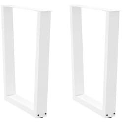 Gambe per Tavolo Pranzo a v 2 pz Bianco 70x(72-73,3)cm Acciaio Vidaxl 410558