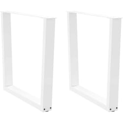 Gambe per Tavolo Pranzo a v 2 pz Bianco 80x(72-73,3)cm Acciaio Vidaxl 630896