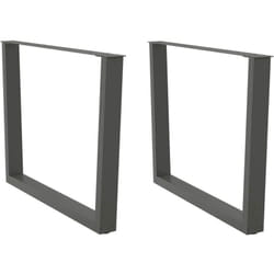 Gambe Tavolo Pranzo a v 2 pz Antracite 100x(72-73,3)cm Acciaio Vidaxl 376636