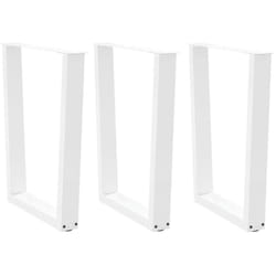 Gambe per Tavolo Pranzo a v 3 pz Bianco 70x(72-73,3)cm Acciaio Vidaxl 552683