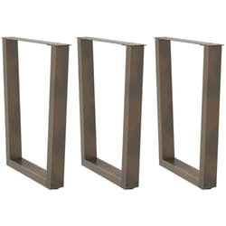 Gambe per Tavolo Pranzo a v 3pz Naturale 70x(72-73,3)cm Acciaio Vidaxl 936406