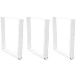 Gambe per Tavolo Pranzo a v 3 pz Bianco 80x(72-73,3)cm Acciaio Vidaxl 649433