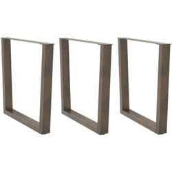 Gambe per Tavolo Pranzo a v 3pz Naturale 80x(72-73,3)cm Acciaio Vidaxl 257261